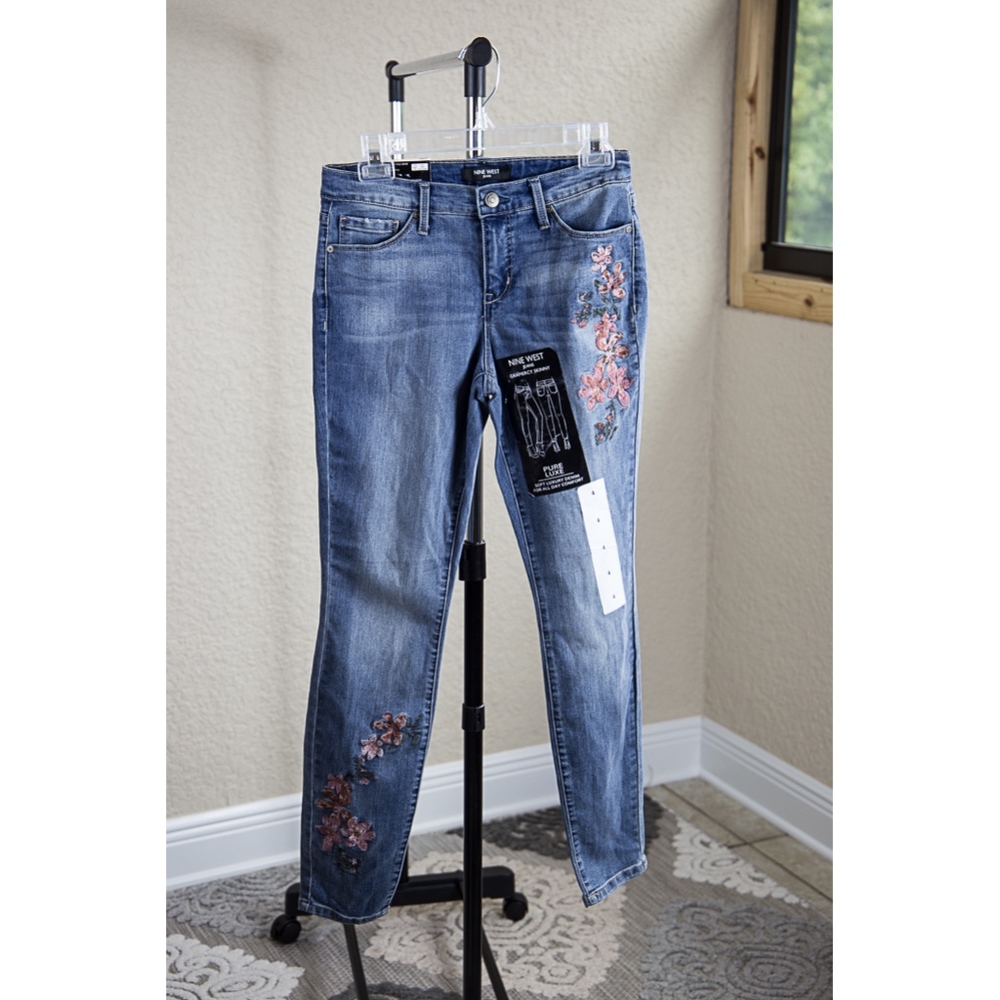 Nine West Gramercy Skinny Pure Luxe Jeans Size 4